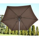 Parasol ogrodowy 250cm składany brązowy Saska Garden