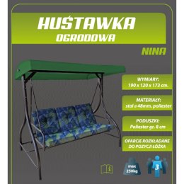 Huśtawka ogrodowa- balkonowa Nina 3-osobowa Jungle 2