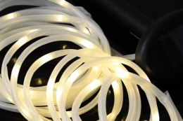 Łańcuch świetlny wąż ogrodowy solarny Garth - 50 diod LED ciepło-biała