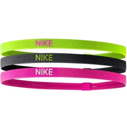 Opaska Nike Elastic Hairbands 3PK czarno-różowy-zółty NJN04983OS