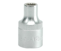 NASADKA KRÓTKA 12-KĄTNA CHROMOWANA 1/2'' 9MM