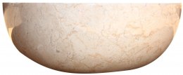 Umywalka kamień Gemma 501 polerowany marmur Ø50 cm 
kolor kremowy