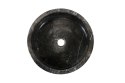 Umywalka z kamienia naturalnego MIRUM 509 nablatowa Ø40 cm Black