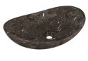 Umywalka z naturalnego kamienia Aithér Black - kolor czarny