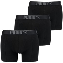 Bokserki męskie Puma Premium Sueded Cotton Boxer 3P czarne 935032 01