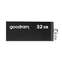 Goodram USB flash disk, USB 2.0, 32GB, UCU2, czarny, UCU2-0320K0R11, USB A, z obrotową osłoną