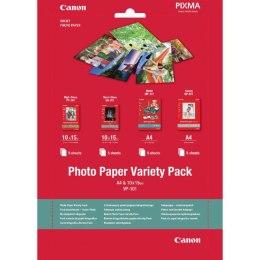 Canon Photo Paper Variety Pack VP-101, foto papier, 5x PP201, 5x SG201 (10x15cm), 5x MP101, 5x GP501 ( typ biały, 20 szt., 0775B