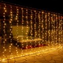 Świąteczna kurtyna świetlna 600 LED - 6x3 m, ciepła biel
