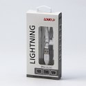 Kabel USB (2.0), USB A M- Apple Lightning M, 1m, MFi certifikat, 5V/2,4A, biały, Logo, box, oplot nylonowy, aluminiowa osłona zł