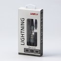 Kabel USB (2.0), USB A M- Apple Lightning M, 1m, MFi certifikat, 5V/2,4A, srebrny, Logo, box, oplot nylonowy, aluminiowa osłona 