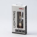 Kabel USB (2.0), USB A M- Apple Lightning M, 1m, MFi certifikat, 5V/2,4A, złoty, Logo, box, oplot nylonowy, aluminiowa osłona zł