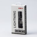 Kabel USB (2.0), USB A M- Apple Lightning M, 2m, MFi certifikat, 5V/2,4A, czarny, Logo, box, oplot nylonowy, aluminiowa osłona z