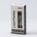 Kabel USB (2.0), USB C M- Apple Lightning M, 2m, MFi certifikat, 5V/3A, złoty, Logo, box, oplot nylonowy, aluminiowa osłona złąc