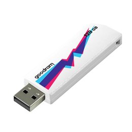Goodram USB flash disk, USB 2.0, 128GB, UCL2, biały, UCL2-1280W0R11, USB A, wysuwane złącze