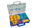 Kreatywna mozaika w walizce, Śrubki, Wkrętarka, Klocki, Układanka 237 el Zestaw Konstrukcyjny