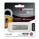 Kingston USB flash disk, USB 3.0 (3.2 Gen 1), 16GB, Data Traveler Locker+ G3, srebrny, DTLPG3/16GB, USB A, z osłoną