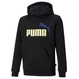 Bluza dla dzieci Puma ESS+ 2 Col Big Logo Hoodie czarna 586987 01