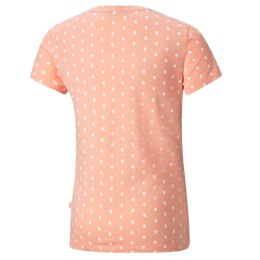 Koszulka dla dzieci Puma ESS+ Dotted Tee koralowa w kropki 587042 26