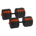 Regulowane hantle treningowe 2x20kg z funkcją sztangi Eb Fit