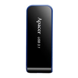 Apacer USB flash disk, USB 3.0 (3.2 Gen 1), 16GB, AH356, czarny, AP16GAH356B-1, USB A, z wysuwanym złączem