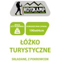 Łóżko turystyczne składane z pokrowcem niebieskie