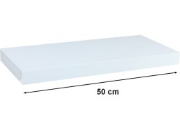Półka ścienna STILISTA Volato biała z połyskiem 50 cm
