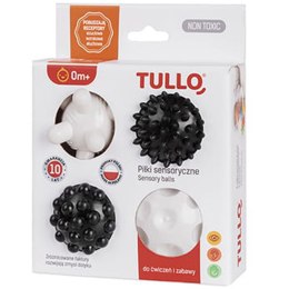 Piłki sensoryczne AM Tullo 4 szt. czarno-białe