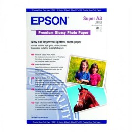 Epson Premium Glossy Photo Pa, foto papier, połysk, biały, Stylus Photo 890, 895, 1270, 2100, A3+, 255 g/m2, 20 szt., C13S041316