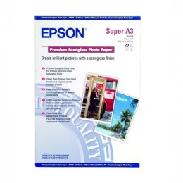 Epson Premium Semigloss Photo, foto papier, półpołysk, biały, Stylus Photo 1270, 2000P, A3+, 251 g/m2, 20 szt., C13S041328, atra