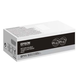 Epson oryginalny toner C13S050711, black, 5000 (2x2500)s, return, Epson AcuLaser M200, MX200, O