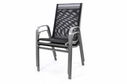 Komplet 2 x krzesła ogrodowe antracytowe