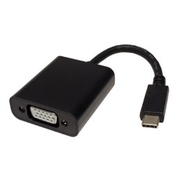 USB (3.1) Adapter, USB C (3.1) M-VGA (D-Sub) F, 0, czarny, plastic bag, 2048x1536