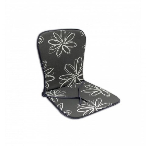Poduszka na krzesło SAMOA - szare z kwiatami 30200-700