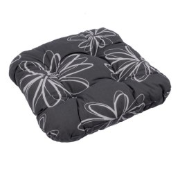 Poduszka na krzesło SŮSA - czarna z kwiatkiem 30200-700