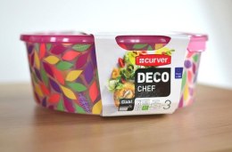 Zestaw 3 pojemników na jedzenie DECO CHEF - kwiaty CURVER