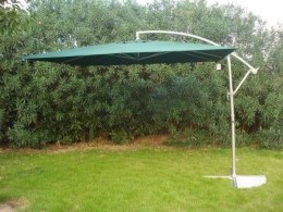 Parasol ogrodowy prostokątny na wysięgniku zielony 270 x 270 cm
