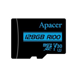 Apacer karta pamięci Secure Digital, 128GB, micro SDXC, AP128GMCSX10U7-R, UHS-I U3, V30, z adapterem