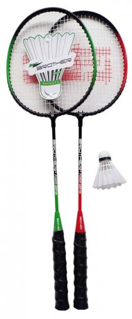 Zestaw do badmintona: 2 rakiety + 2 lotki + pokrowiec