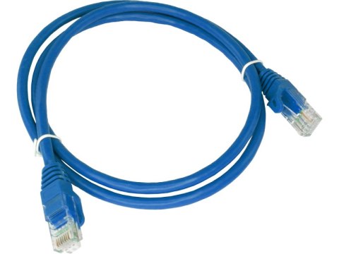 Patch-cord U/UTP kat.6 PVC 0.25m niebieski ALANTEC