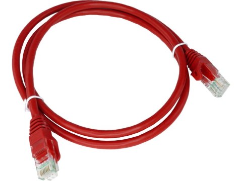 Patch-cord U/UTP kat.6 PVC 1.0m czerwony ALANTEC