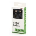 HDMI M- HDMI M, Ultra High Speed, 1m, pozłacane złącza, aluminiowa obudowa, czarny, Logo, 8K@60Hz, 48Gb/s