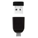 Verbatim USB flash disk, USB 2.0, 16GB, Nano, Store N Go, czarny, 49821, USB A, z adapterem mikro USB