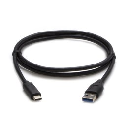 Kabel USB (3.2 gen 2), USB A M- USB C M, 1m, 10 Gb/s, 5V/3A, czarny