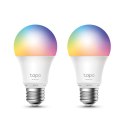 LED żarówka TP-LINK E27, 220-240V, 8.7W, 806lm, 6000k, RGB, 15000h, chytrá Wi-Fi žárovka, 2- pack