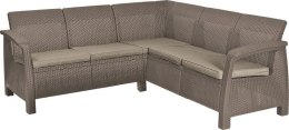 Narożna nowoczesna sofa CORFU RELAX cappuccino + poduszki