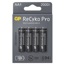 Akumulatorki, AA (HR6), 1.2V, 2000 mAh, GP, kartonik, 4-pack, ReCyko Pro