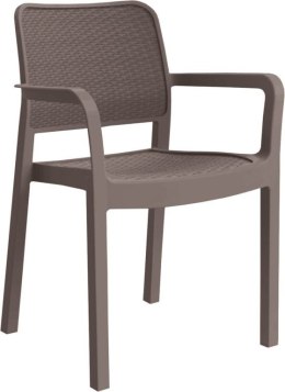 Fotele ogrodowe plastikowe SAMANNA - cappuchino