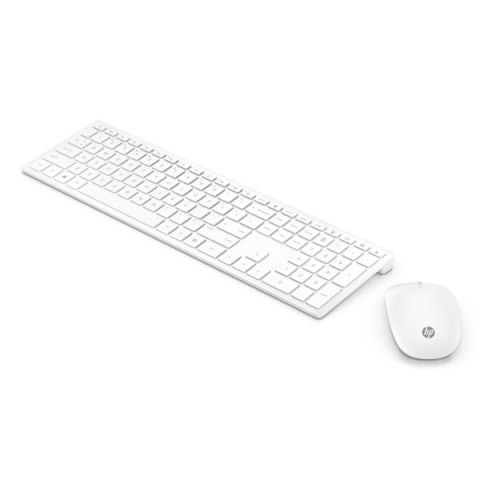 HP Pavilion Wireless Keyboard and Mouse 800 (White), Zestaw klawiatur CZ, 2.4 [GHz], bezprzewodowa, biała