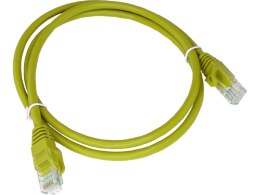 Patch-cord U/UTP kat.5e PVC 0.25m żółty ALANTEC