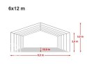 Namiot ogrodowy CLASSIC 6 x 12 m - biały